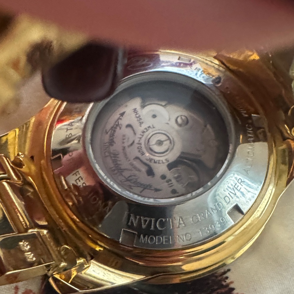 Invicta Gold and White Grand Diver Watch - Picture 6 of 6